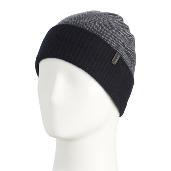NEW VINCE Cashmere Birdseye Double Layer Beanie Cobalt unisex 663mn - Picture 1 of 2